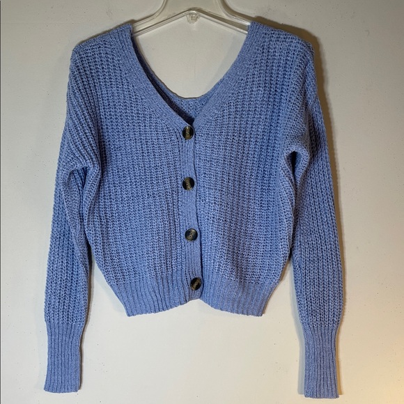Sincerly Jules Sweaters - NWT. Sincerely Jules Boho Blue Drop Shoulder Cardigan Sweater. Large.